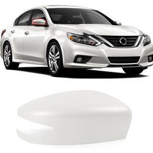 Moonlinks Compatible with Nissan Altima 2013-2018, Sentra 2013-2019 Right Side Mirror Cover Replacement, White Exterior Passenger Side Door Rear view Side Mirror Cap Cover WITH Signal Light (Right White)