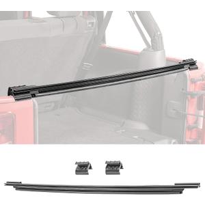 MasterTop Soft Top Tailgate Bar or Tonneau Cover Bar - Fits Jeep Wrangler JK & JKU 2007-2018 - Jeep Soft Top Tailgate Bar Jeep Top Rail Retainer Jeep Tonneau Cover Tailgate Bar (Side Clips Included)