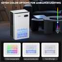 ToLife Dehumidifier for Home, 1000 sq.ft Dehumidifiers for Basement Bedroom Bathroom with 95 OZ Water Tank, Auto Shut Off 7 Colors LED Light, White Black