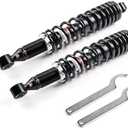 KLV Front Left Right twin tube Shock Absorbers Compatible with 2013 2014 2015 2016 2017 2018 2019 Yamaha Raptor 700 Front Shock Gas Powered Dual Rate 1PE-F3390-00-00 2pcs