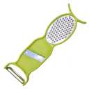 3 in 1 Multi-Purpose Vegetable Peeler/Slicer/Grater - Stainless Steel Tool for Kitchen - Ideal for Carrots, Cheese, Ginger, Potato, Garlic - Easy Peeling, Slicing and Grating Multicolour