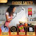 JJ CARE Fire Blanket – 5 Packs with Hooks and Gloves – 40" x 40" Emergency Fire Blanket for Home & Kitchen, High Heat Resistant Fire Suppression Blankets for Home Safety, Kitchen, and Camping
