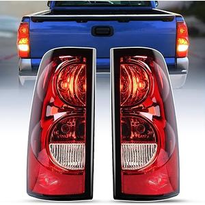 VPIMOZO Rear Tail Lights & Fog Light Clear lens Compatible With 2003 2004 2005 2006 Chevy Silverado 1500 1500HD 2500 2500HD 3500