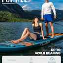 1134"6" Extra Wide Inflatable Stand Up Paddle Board, Sup Board with Removable Fins, Backpack, Floating Paddle, Safety Leash, Floating Phone Case for Adults & Youth of All Skill Levels