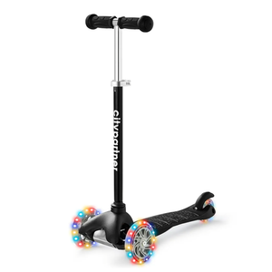 Kids Scooter, Children and Toddler 3 Wheel Kick Scooter for Boys & Girls Ages 2-5, LED Lighted Wheels and 3 Adjustable Height Handlebars, Lean-to-Steer