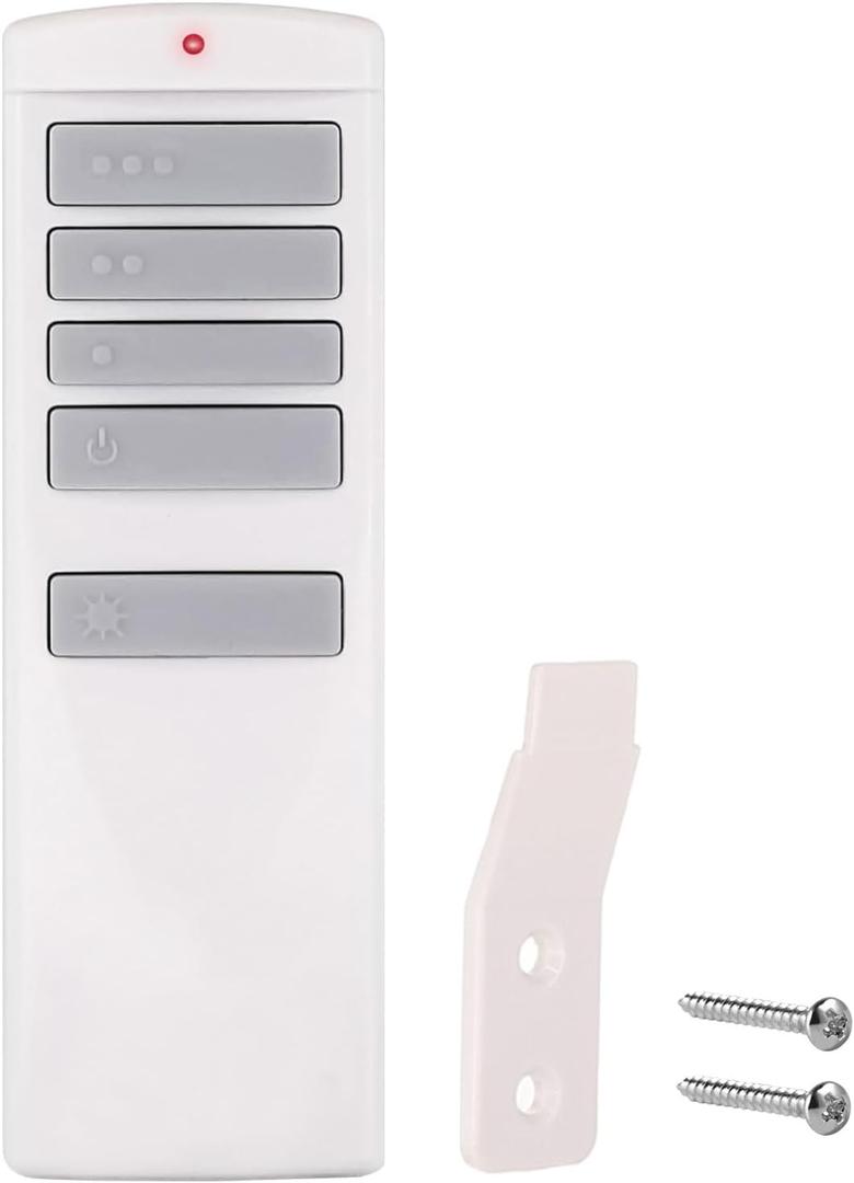 Replacement Ceiling Fan Remote Control for Harbor Breeze, Compatible with A25-TX00I/KUJCE10512/TR258A, KUJCE10716, A25-TX001-R1, A25-TX005-R, ZJF-RT01A, 3-Speed & Light Dimmer, Includes Wall Mount