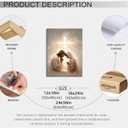 Jesus Praying With Woman Canvas Wall Art Jesus Girl Painting Pictures Wall Decor Christian Radiance Of The Cross Poster Prints for Living Room Bedroom Church Home Decorations 16x24 in Ready to Hang