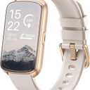 Fitness Tracker, Smart Watch for Women Men with 24/7 Heart Rate/Blood Pressure/Blood Oxygen Monitor,Sleep Tracker,Step & Calorie Counter, IP68 Waterproof Fitness Watches Compatible with Android&iPhone (White)