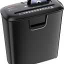 Bonsaii Paper Shredder for Home Use, 8-Sheet StripCut Home Office Shredder, CD/Credit Card Shredder Machine with Overheat Protection, 3.4 Gallons Wastebasket, Black