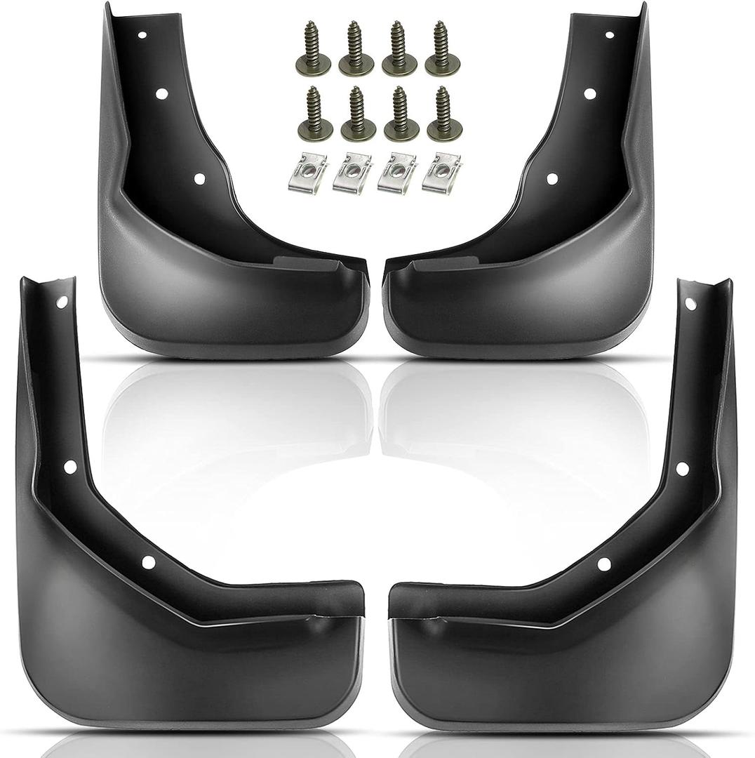 YHTAUTO Mud Flaps Splash Guards Fits Ford Escape 2013-2019 Sport Utility (NOT FIT with Running Board & Titanium Model), Mudguards Mudflaps for Cars Wheel Protector w/Hardware Kit, 4Pcs Set