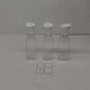 Set of 3 Plastic Carafe with Lid, 1 Liter Mimosa Bar Supplies, Large Square Base Juice Containers, Water Bottle, Milk Container, Clear Beverage Containers for Fridge