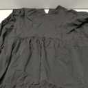 Girls Lantern Long Sleeve Dress Kids Flowy Tiered Ruffle Crewneck A-Line Fall Dresses (160, Black)