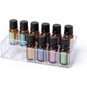 Essential Oil Organizer Holder, 12Slots Essential Oil Storage Display, For Essential Oils Rollers Holder,Lipstick Storage Rack,Nail Polish Rack Display,Perfume Collection