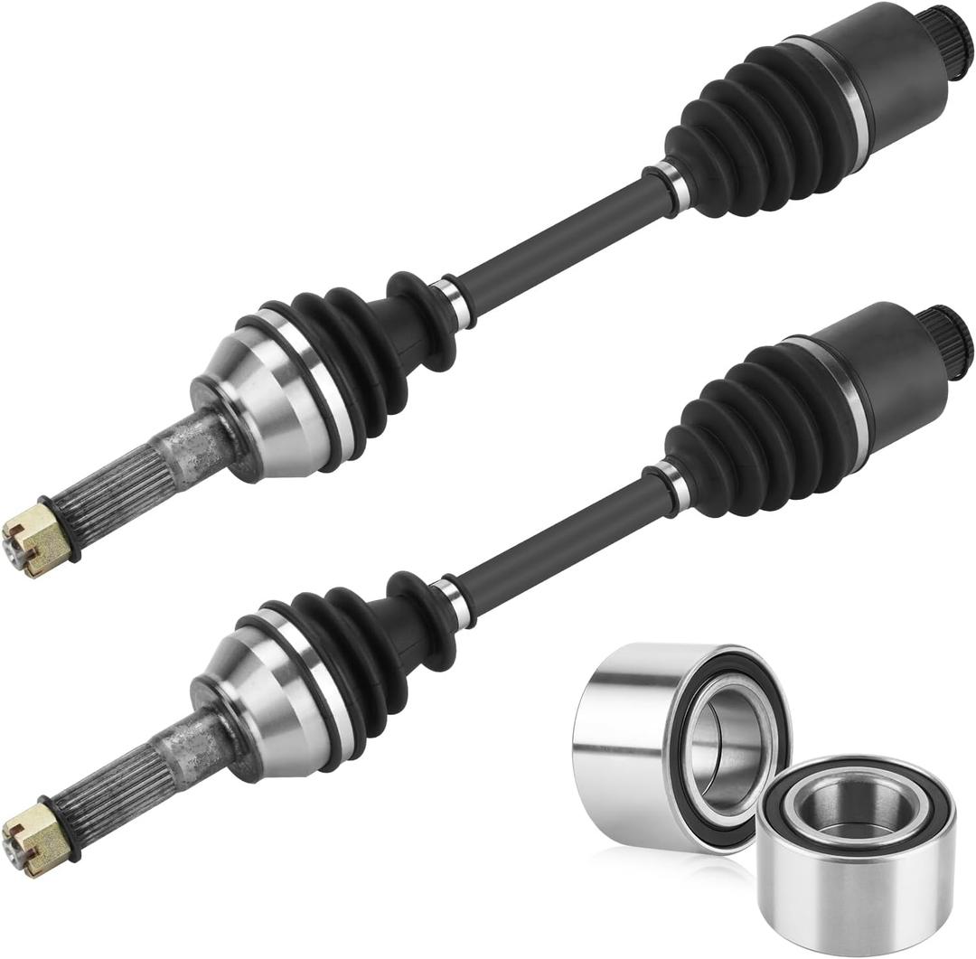 Youxmoto Rear Left/Right CV Axles & Wheel Bearing Kit Fit For Polaris Sportsman 4x4 400 450 500 EFI 800 2006 2007 2008 2009 2010 2011 2012 2013 2014; 4340 Chromoly Steel CV Axle Drive Shaft