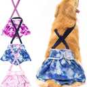 3 Pack Avont Washable Female Dog Diaper with Suspender, Reusable Girl Doggie Diapers for Doggy in Heat Cycle Period Incontinence -XL