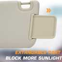 TadaMark Right Passenger Side Sun Visor Fit for Nissan Pathfinder 2013 2014 2015 2016 2017 2018 Infiniti QX60 2014 2015 2016 2017 Infiniti JX35 2013 Beige with Light Replace # 96400-9PB0A