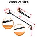 1Pcs Orange 32" Foldable Grabber Reacher Tool,Reacher Grabber Pickup Tool for Seniors with 360 Rotating Anti-Slip Jaw & Strong Magnet,Extra Long Trash Picker Upper Grabber,Litter Picker