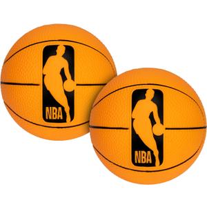 Franklin Sports NBA 5 Foam Basketball - (2) Mini Soft Foam Youth Basketballs - Indoor + Outdoor Toy Basketballs for Kids - Perfect Mini Hoop Ball - 2 Pack - Orange
