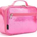 FlowFly Kids Lunch box Insulated Soft Bag Mini Cooler Back to School Thermal Meal Tote Kit for Girls, Boys,Pink