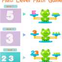 Frog Balance Counting Toys, Cool Math Learning Games for Boys and Girls, Educational Number Preschool Toy, Fun Children's Gift STEM Math Games for Kids Age 3+ (63 PCS)