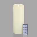 10" x 4" Large Flameless Candles with Remote Timer, Flickering 3D Moving Flame, Last 1000+ Hours, Real Wax Tall LED Pillar Candles Battery Operated for Indoor Home Decor, Ivory