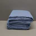 4 Piece Bed Sheets Set, 100% Cotton Jersey, Includes Super Soft, Flat and Fitted Sheets, Pillowcase, King, Sky Blue, Solid