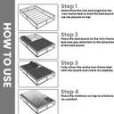 Light and Thin Bed, Large Double Bed 10MM, Folding Spring Box, King Size 80x76''