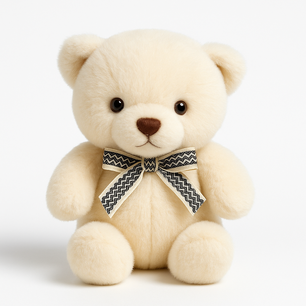 ThaLan 6-Pack Teddy Bear Baby Shower Decoration - 8" Sitting Height - Small, Soft, White Teddy Bear Bulk Set for Gifts, Nursery Decor, DIY Projects