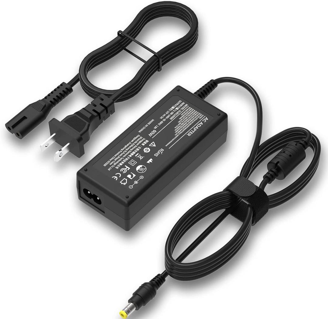12v Monitor Power Cable AC Adapter for Sceptre LG Monitor Power Cord,Compatible Sceptre Series 32" 30" 27" 24" 22" 20" 19" E248W E225W E205W E275W Monitor LED Strip Light CCTV Cameras (Black)