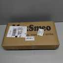 MaxSmeo Narrow Side Table, Small End Table with 3-Tier Open Shelf, Slim Bedside Table Nightstand for Small Spaces, Bedroom, Living Room (Rustic Walnut)