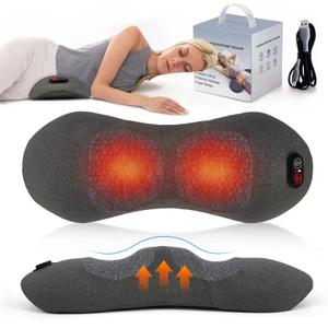 Triple Fusion Back Massager with Heat - Sciatica Pain Relief & Spine Decompression Device, Deep Tissue Massager for Lower Back Pain, Office Chair and Home Use for Chronic Sufferers