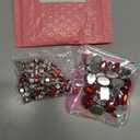 Sew On Rhinestones, Choupee 130PCS Red Sew On Stone Metal Back Prong Setting Sewing Claw Rhinestone Mix Shapes Sew On Glass Gems for Jewelry, Clothes, Costume, Shoes, Belt, Dress, Garments and Crafts