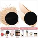 2 x 9Pcs Powder Puffs, 2.16 Inch Round Face Makeup Puff for Body Loose Powder Beauty Makeup Tool Black,Nude,Pink