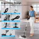 11-in-1 Steam Mop, 1550W Powerful Handheld Steam Cleaner, 260F Multi-Functional Floor Steamer with 21.3FT Cord for Floors, Hardwood, Tiles, Grout, Windows, Kitchen, Bath, Adjustable (Grey)