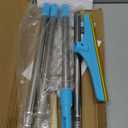 Carpet Rake for Pet Hair Removal - Reusable Pet Hair Remover, 60 Adjustable Long Handle Cat Dog Carpet Rake Scraper with Patented Design, Dog Hair Rake Brush for Rugs, Mats (Blue)