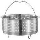 DOITOOL Stainless Steel Steamer Basket for Pot, 7.08inch/18cm Vegetable Steamer Basket Insert Steaming Rack with Handle, Vegetables Fruit Strainers and Colanders for Home Kitchen Cooking