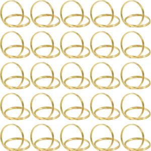 60 Pack Gold Place Card Holder - Round Shape Table Place Cards Holder - Mini Table Card Photo Picture Holders for Wedding Party Birthday Office