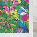 2 x Privacy Window Film Static Cling, Frosted Stained Glass Effect with Floral Bird Pattern, UV Blocking & Heat Control for Bathroom, Office, Car, No Glue (31.5 x 78.7 Inch)