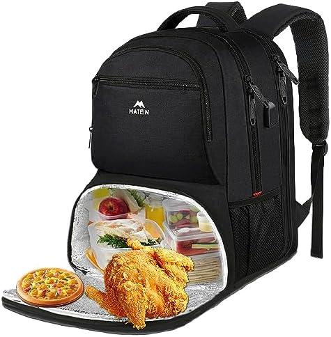 MATEIN Lunch Backpack for Men Work, 17 Inch Insulated Cooler Backpack Lunch Box with USB Charging Port, Water Resistant Laptop Back Pack Computer Meal Prep Backpacks for Picnic College Travel, Black MATEIN Lunch Backpack for Men Work, 17 Inch Insulated Cooler Backpack Lunch Box with USB Charging Port, Water Resistant Laptop Back Pack Computer Meal Prep Backpacks for Picnic College Travel, Black