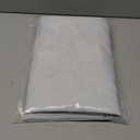 H.VERSAILTEX 100% Blackout Tie Up Curtains for Bedroom Thermal Insulated Kitchen Curtains 45 inches Long Rod Pocket Blackout Curtains for Small Window / Bathroom with Black Liner, White 42"W x 45"L