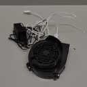 Air Blower Fan for Inflatables, 12V 1.0A Airup Replacement Blower Fan with 1.25A Adapter and 3 LEDs Bulbs Light for Halloween and Christmas Inflatables (IP68 Waterproof, 2700RPM, 5.0 * 5.0'')