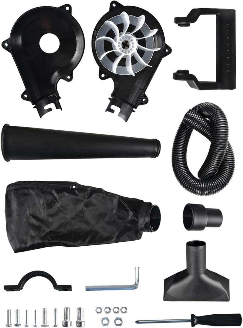 Universal Angle Grinder to Blower Converter Kit - 2-in-1 Blower and Vacuum with Turbo Fan, Easy Install for Dust Removal, Car Cleaning, Leaf Blowing & More