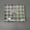 Green Gingham Napkins Disposable Rectangle: 100PCS Checkered Paper 15.7x11.8 Inch for Dinner Party