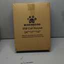 WINDRACING Cat Beds for Indoor Cats - Extra Wide Cat House for Pet and Foldable Cat Cave Bed with Scratch Pad, Cat Hideaway Condo for Kitten, 24.4x16.9x14.2 inches, Light Grey