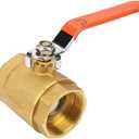 Akozon Ball Valve DN40 1-1/2" Brass Pipe Ball Valve 1.6MPa for Water Oil Gas