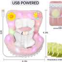2 x Car Air Freshener Vent Clip with Light Used for Labubu Car Seat,Have A Seat Compatible with Labubu Accessories (USB Type-Pink)