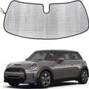 Windshield Sunshade for Mini Cooper 2015-2024 Hardtop 4 Door Front Window Sun Shade Foldable Reflective Sun Visor Custom Sunscreen UV Blocker Privacy Protector HeatShield Keeps Your Vehicle Cool (Silver)