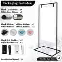 OurWarm Metal Wedding Sign Stand, Adjustable Welcome to Our Wedding Sign Holder, Heavy Duty Easel Stand for Sign W/Design Bundle & Leather Sign Hanging Straps, Seating Chart Stand, Easel for Display