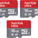 [Older Version] SanDisk 16GB 3-Pack Ultra microSDHC UHS-I Memory Card (3x16GB) - SDSQUAR-016G-GN6MM