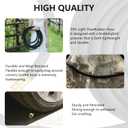 Garden Hose 5/8" x 25ft Brass Rubber Heavy Duty Water Hose 600 PSI Burst Pressure, Durable Flexible Hose for Yard, Car Wash, Pets Black
